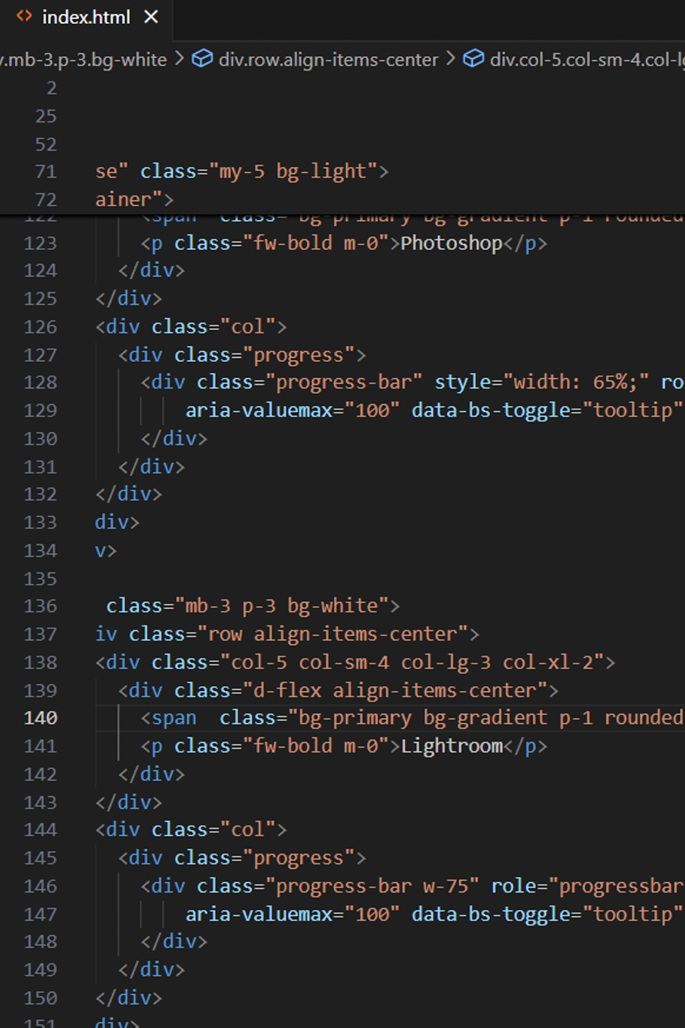 écran montrant du code